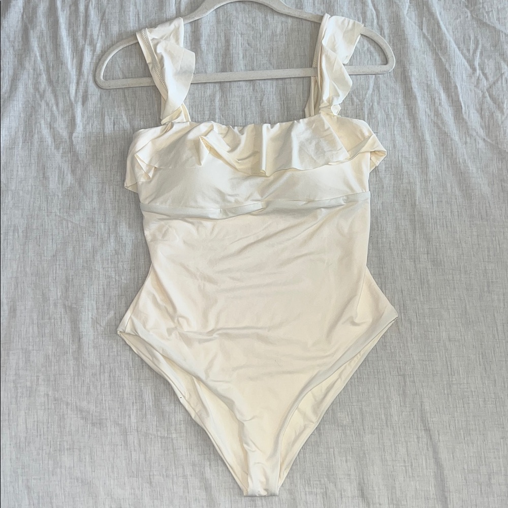 Eberjey One Piece Swimsuit Size Medium Cream from‎ Anthropologie EUC